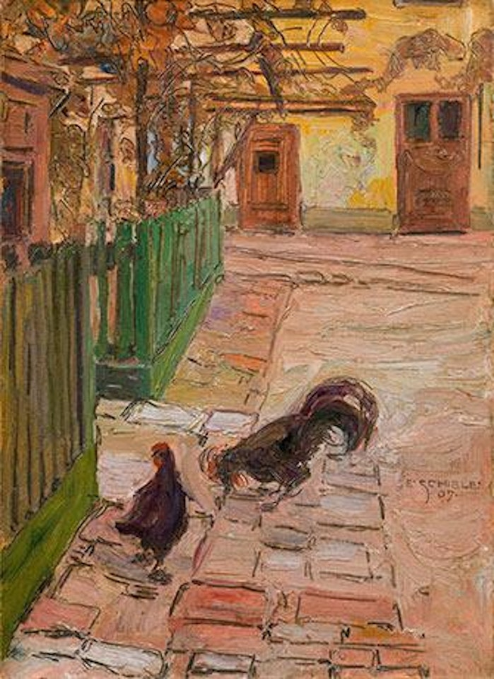 Green Fence (Schmiedehof, Klosterneuburg) ,
1907 by Egon Schiele