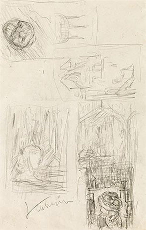 Studies (verso and recto) , by Alfred Kubin