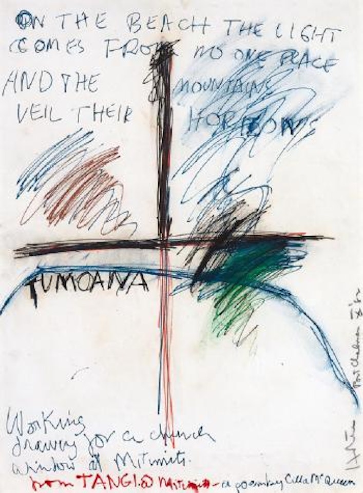 Working drawing for a church window at Mitimiti ,
1982 by Ralph Hotere