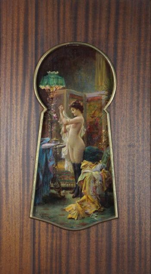 Through the Keyhole , by Hans Zatzka