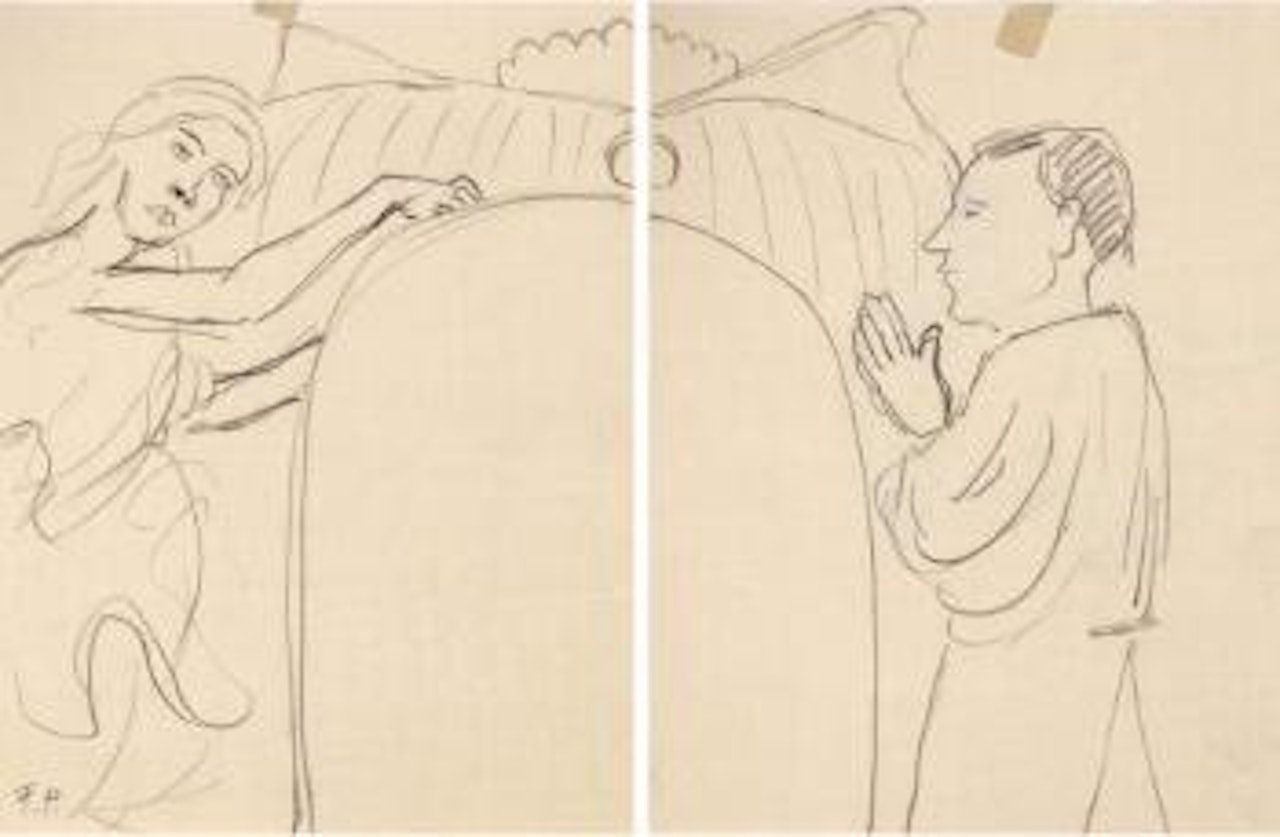 Deux personnages en prière , by Francis Picabia