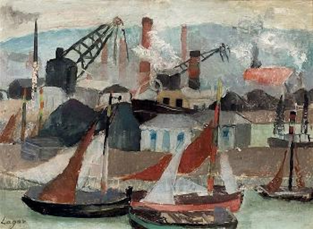 Puerto de Honfleur , by Celso Lagar