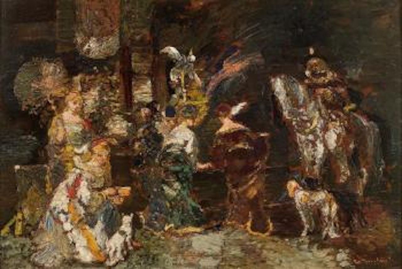 La cour d'honneur ,
1872 by Adolphe Monticelli