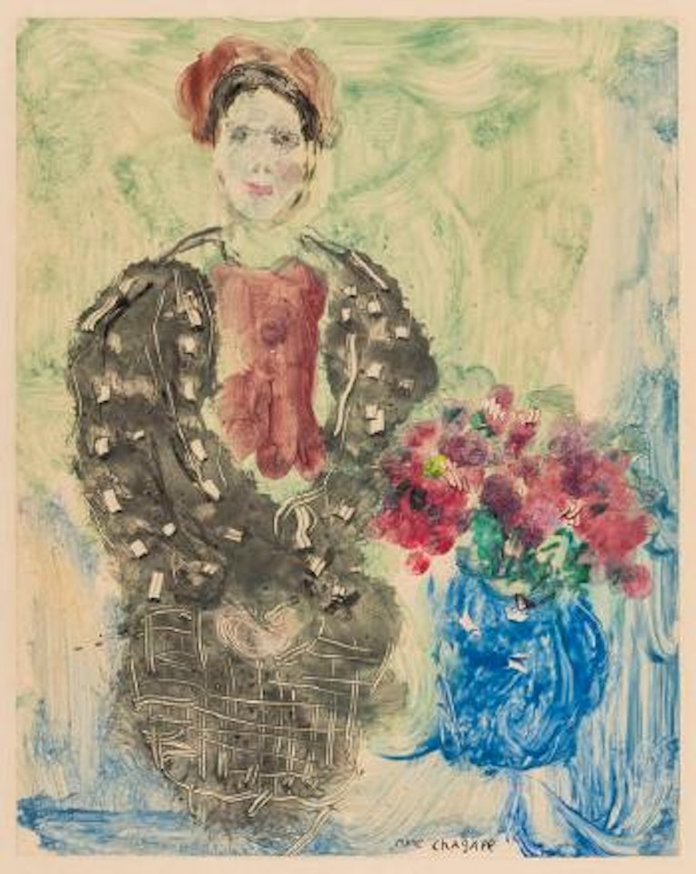 Vava Au Turban Rouge (Cramer Monotypes 107) ,
1963 by Marc Chagall