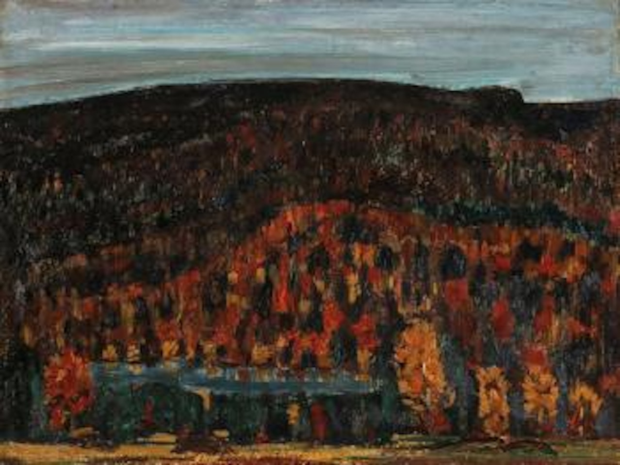 Autumn Maine Landscape ,
Circa
1909 by Marsden Hartley