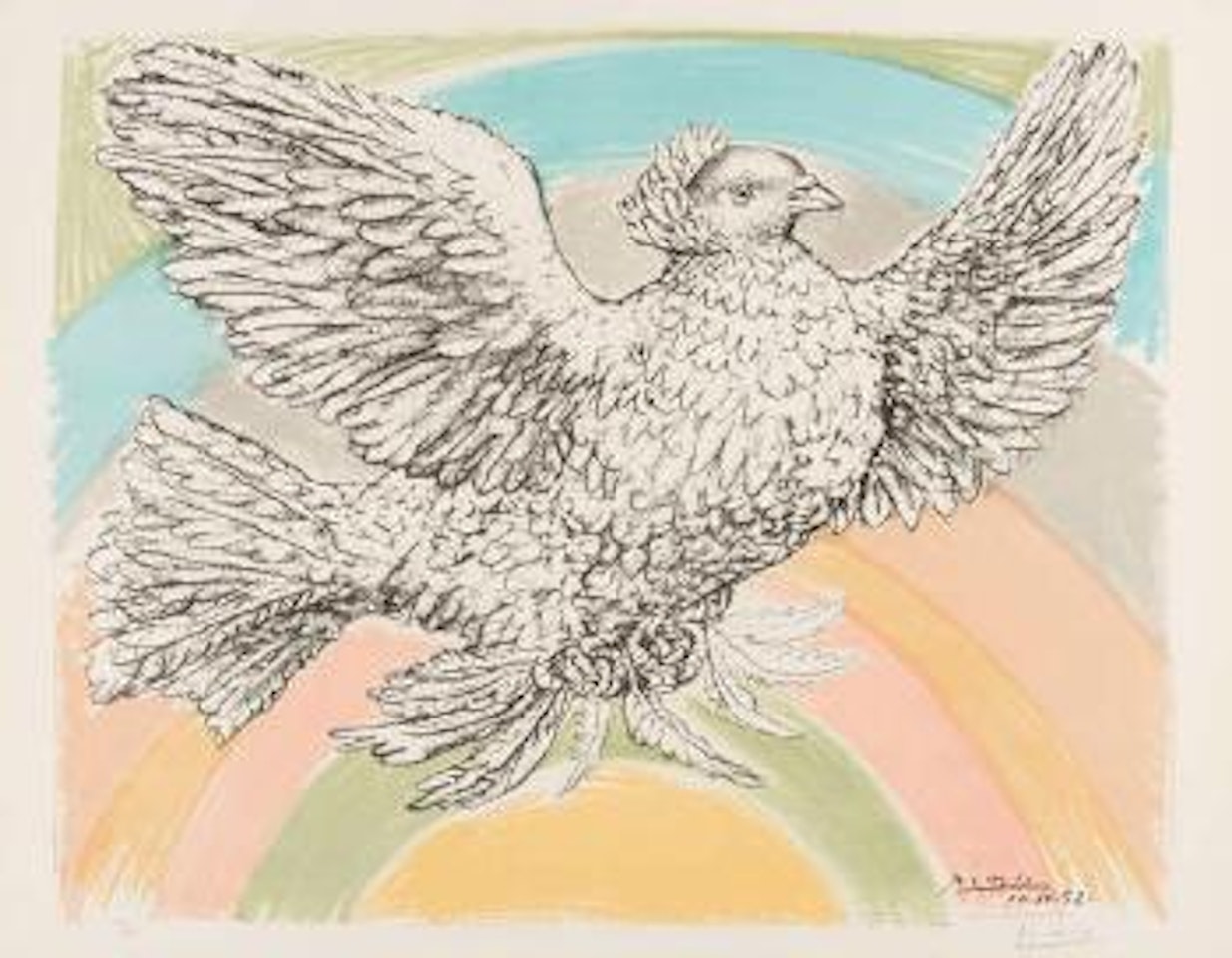 Colombe Volant (Bloch 712; Mourlot 214) ,
1952 by Pablo Picasso