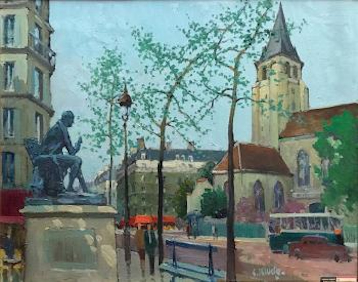 Saint-Germain-des-Prés, la statue de Diderot , by Constantin Kluge