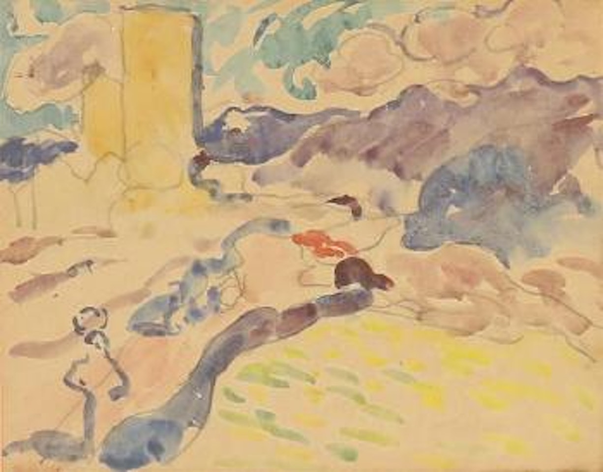 Landscape with figure , by Louis Valtat