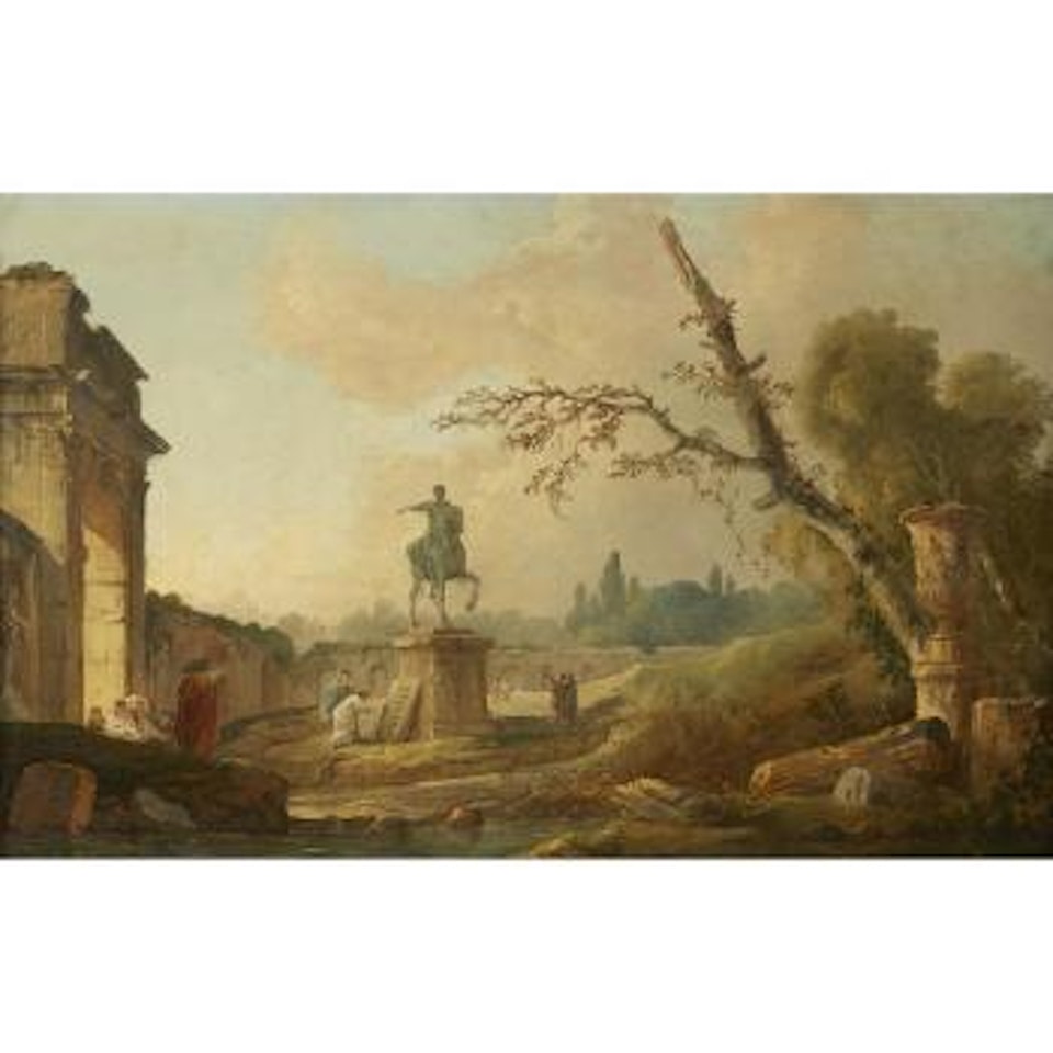 Paysage avec une statue équestre ,
1780 by Hubert Robert
