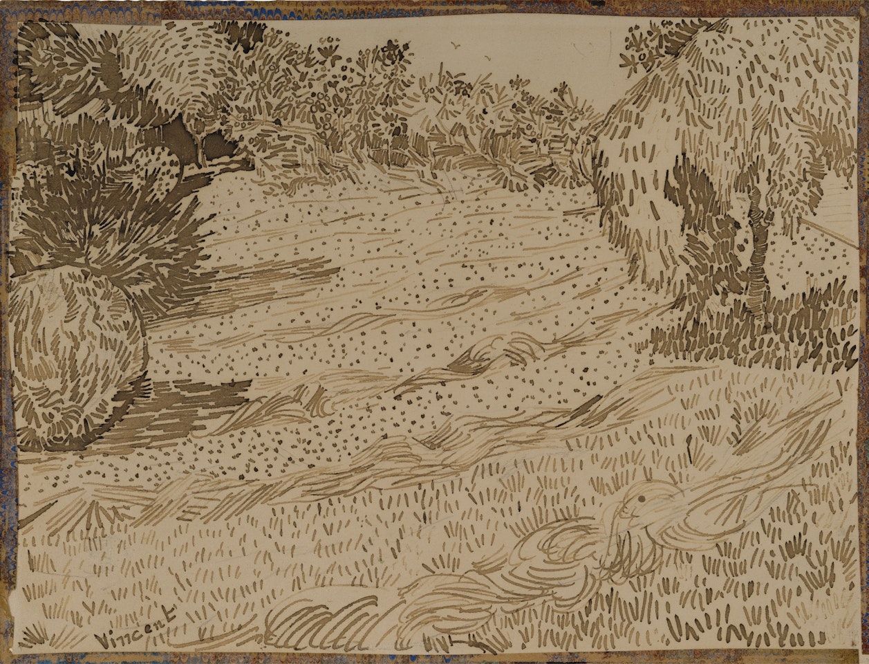 UN COIN DE JARDIN À ARLES by Vincent van Gogh