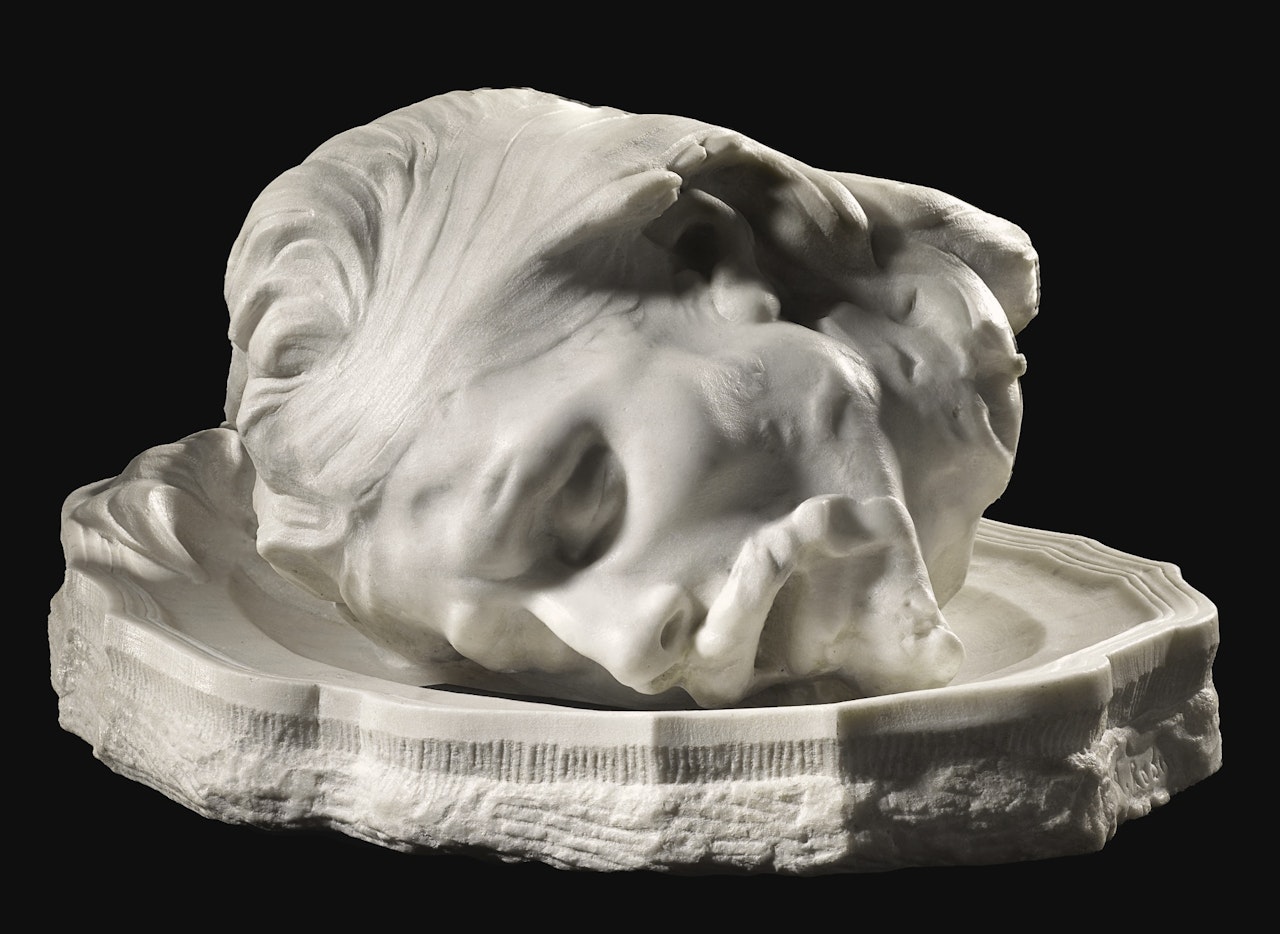 TÊTE DE SAINT-JEAN BAPTISTE DANS UN PLAT, VERSION DE PROFIL by Auguste Rodin
