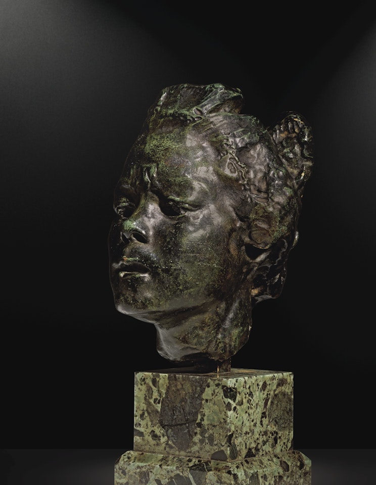 TÊTE D'HANAKO, ÉTUDE TYPE A, MOYEN MODÈLE by Auguste Rodin