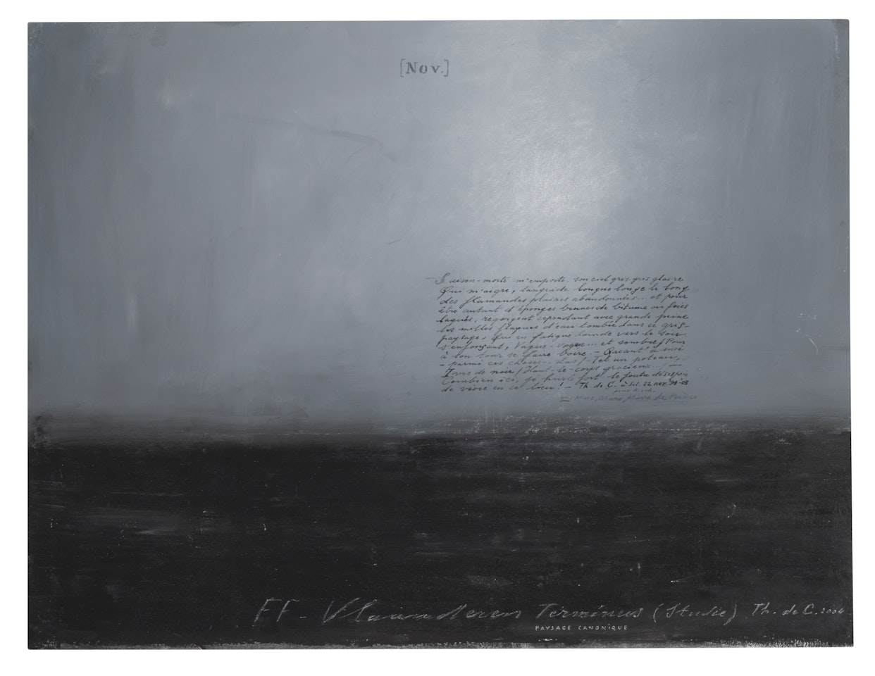 PAYSAGE CANONIQUE (TERMINUS) by Thierry de Cordier