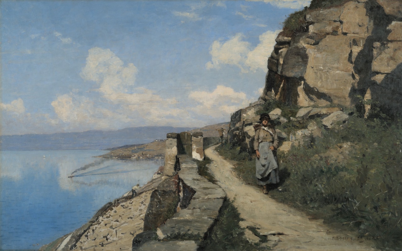 CHEMIN DANS LES VIGNES by François Bocion