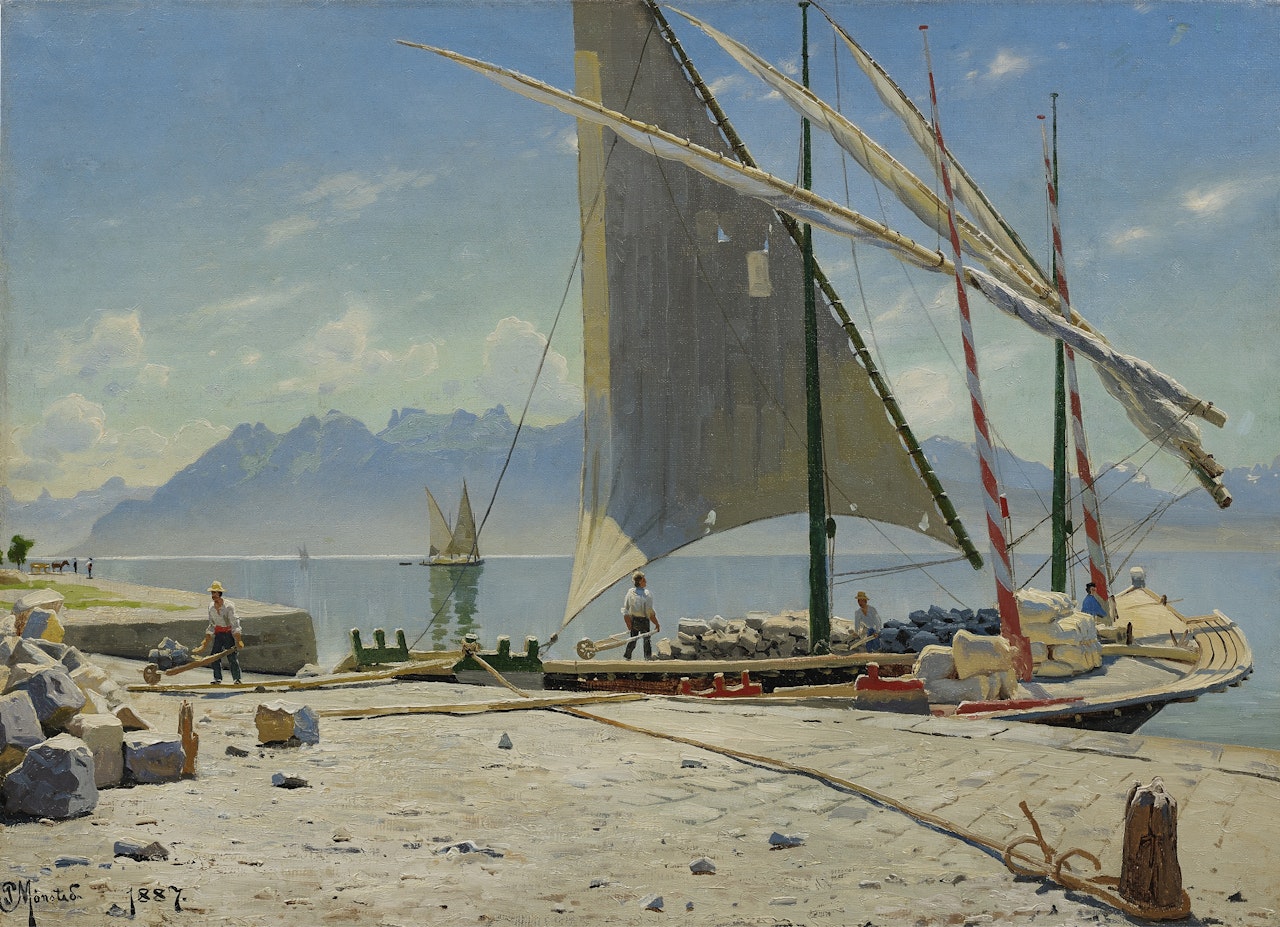 VIEW OF VEVEY by Peder Mork Monsted