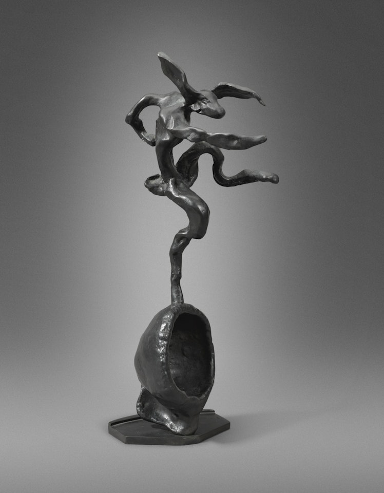 HARE ON GLOBE FORM by Barry Flanagan
