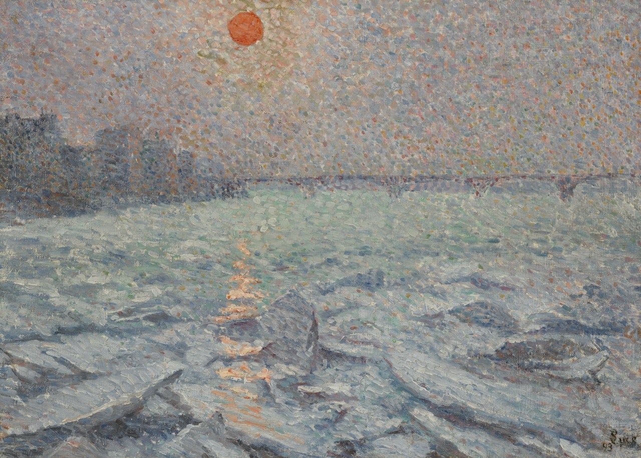 SOLEIL SUR LA TAMISE by Maximilien Luce