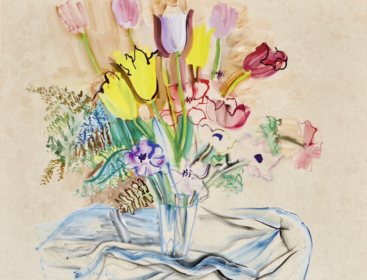 BOUQUET DE TULIPES ET ANÉMONES by Raoul Dufy