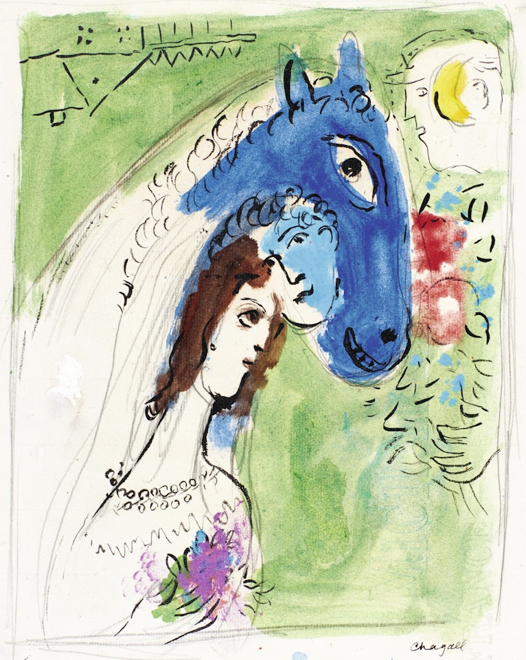 ESQUISSE POUR 'LA FIANCÉE RÊVANT' by Marc Chagall