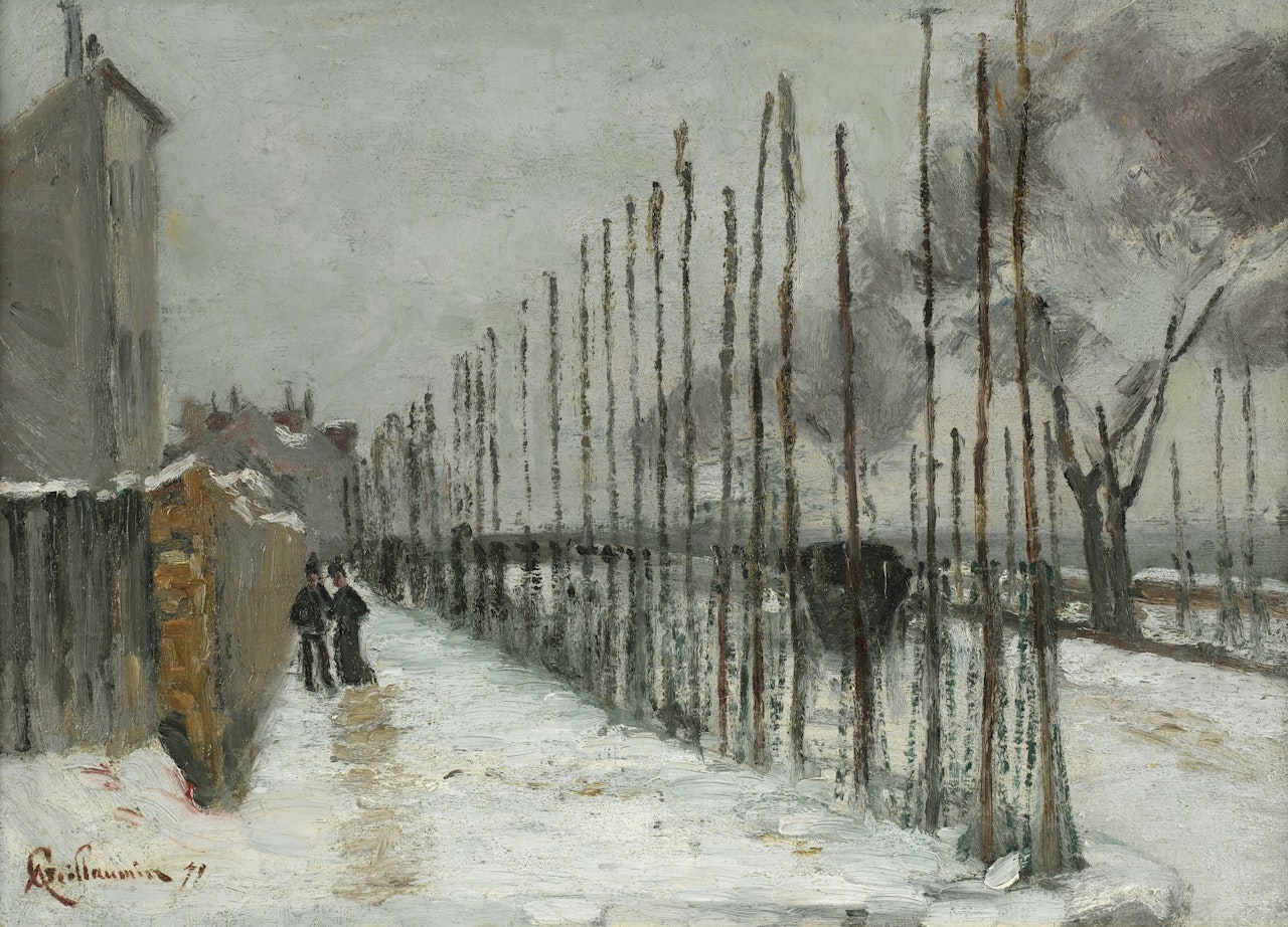 ROUTE ENNEIGÉE AUX ENVIRONS DE PARIS by Armand Guillaumin