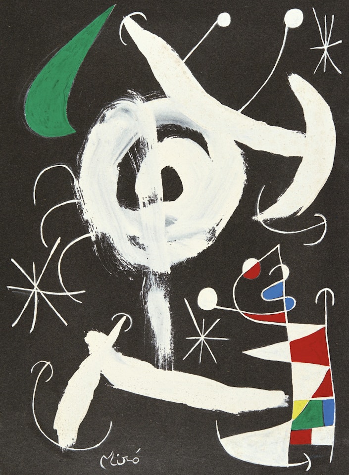 COUPLE D'AMOUREUX DANS LA NUIT by Joan Miró