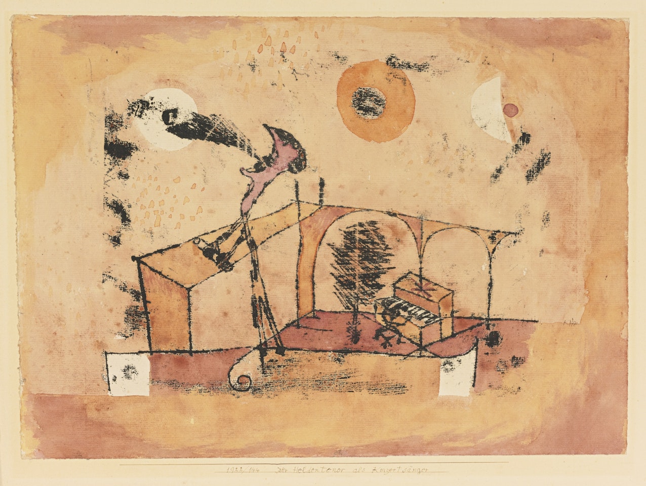 DER HELDENTENOR ALS KONZERTSÄNGER (THE HEROIC TENOR AS A CONCERT SINGER) by Paul Klee