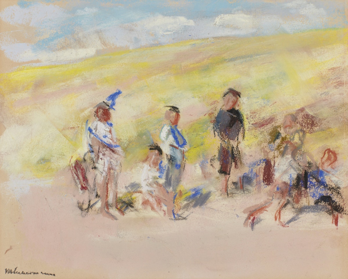 AM STRAND (ON THE BEACH) by Max Liebermann
