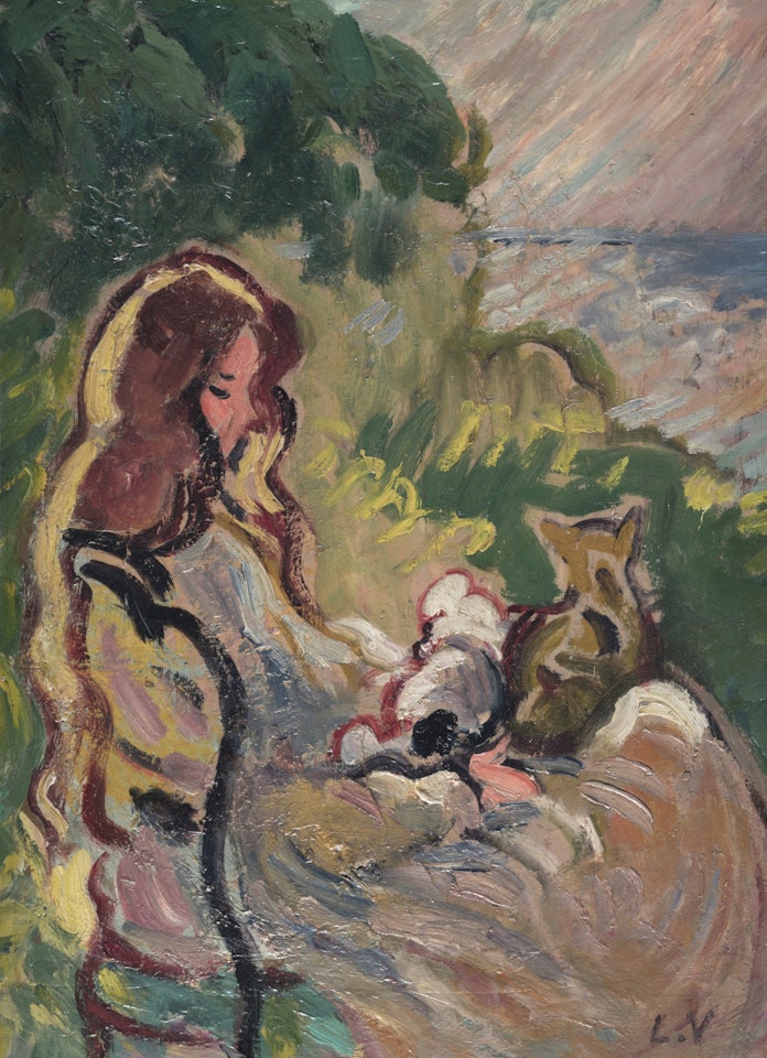 FEMME AU CHAT by Louis Valtat