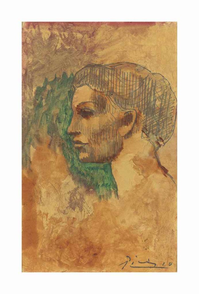 Tête de femme en profil by Pablo Picasso