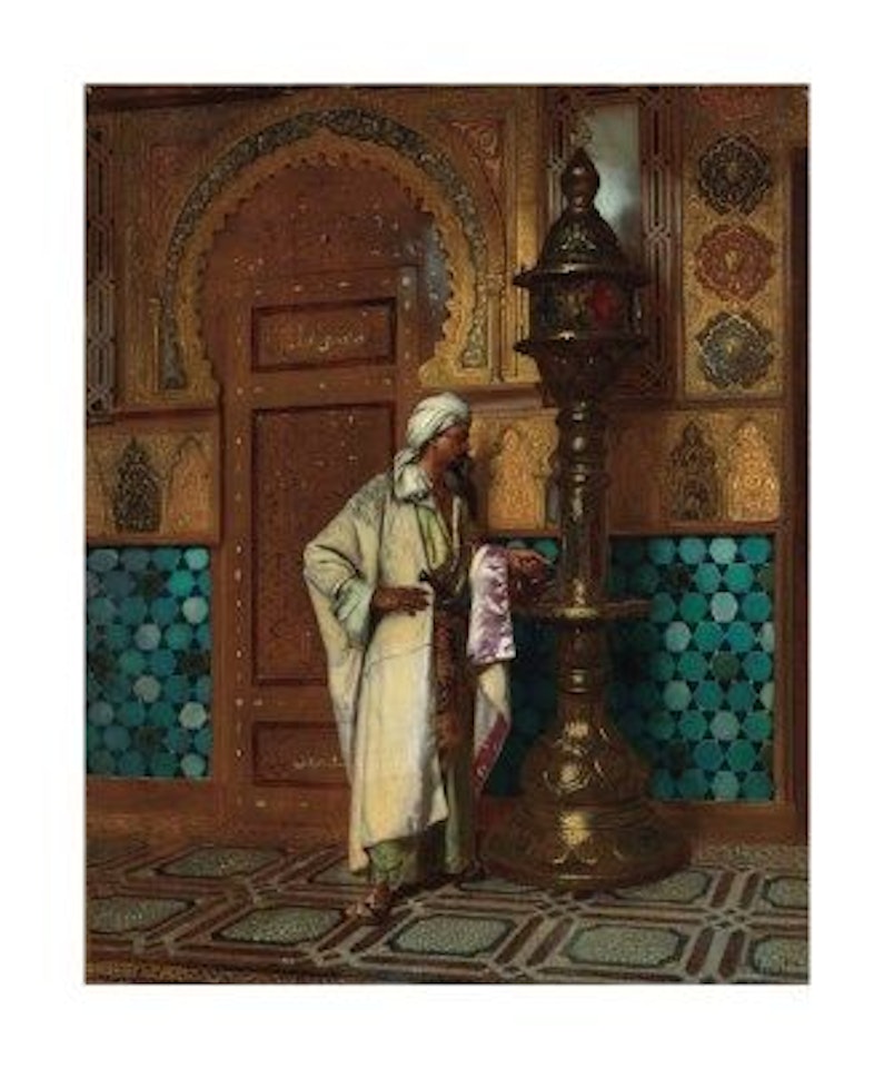 Tending the Lamp by Rudolf Ernst