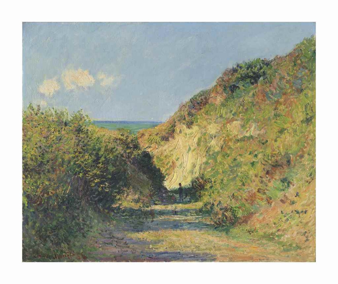 Le chemin creux by Claude Monet