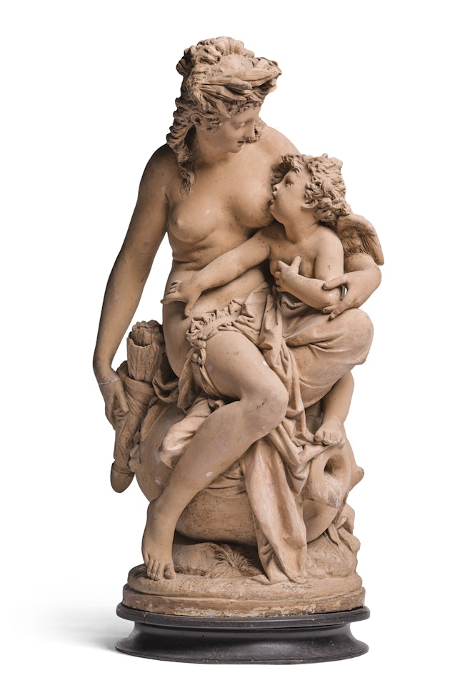 VÉNUS DÉSARMANT L’AMOUR (VENUS DISARMING CUPID) by Albert-Ernest Carrier-Belleuse