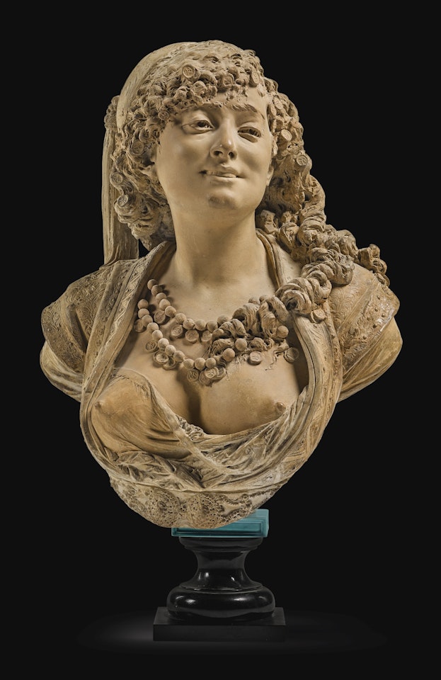 BUSTE D'ALGERIENNE (BUST OF AN ALGERIAN WOMAN) by Albert-Ernest Carrier-Belleuse