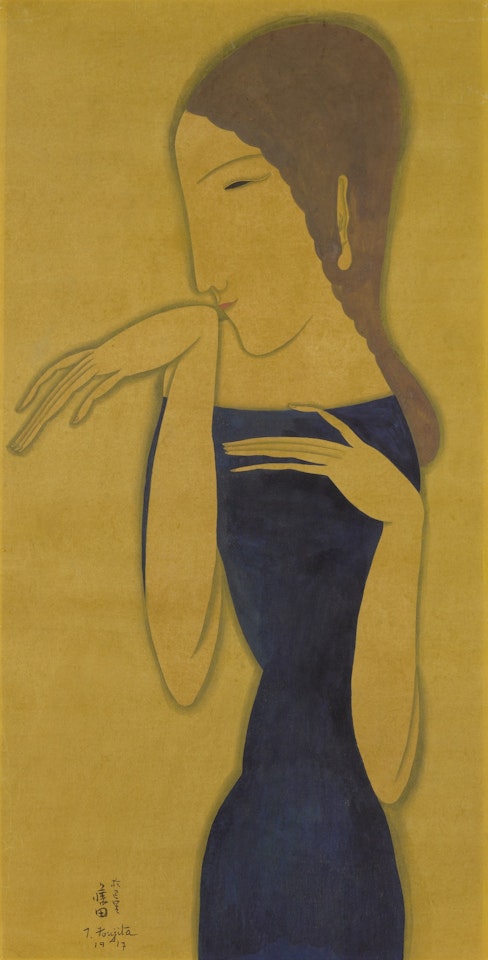 JEUNE FILLE EN BLEU by Leonard Tsuguharu Foujita