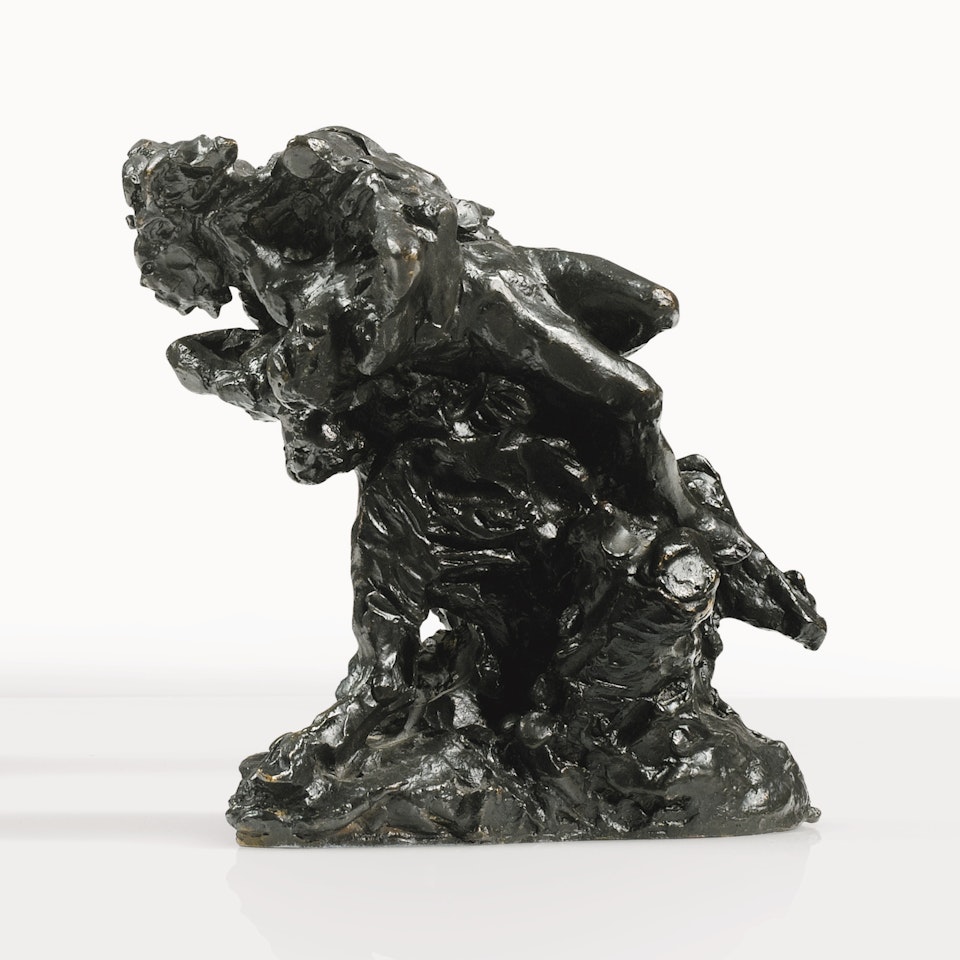 LE RAPT, FAUNE ENLEVANT DEUX FEMMES by Aime Jules Dalou