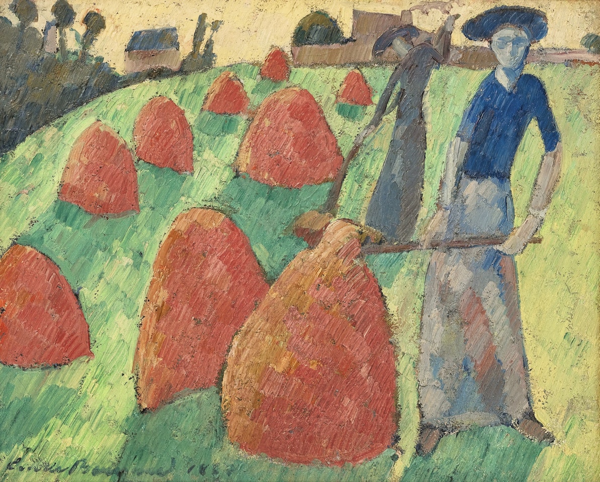 LES FANEUSES DANS UN PRÉ by Emile Bernard