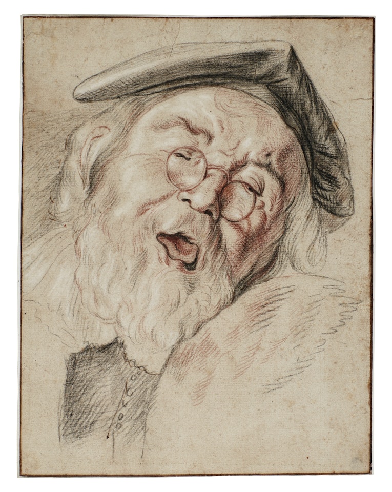 HEAD OF AN OLD MAN SINGING by Jacob Jordaens