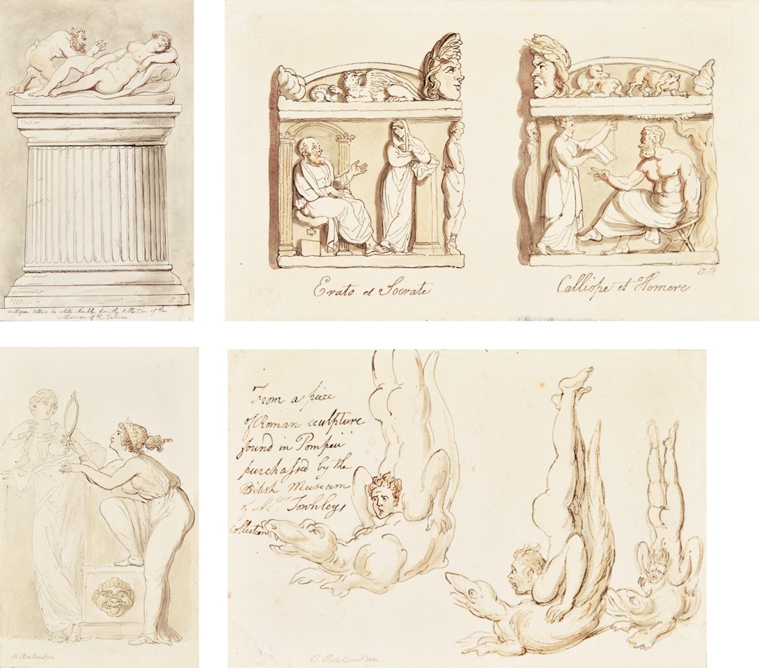A COLLECTION OF FIFTY-NINE WATERCOLOURS AFTER THE OLD MASTERS AND THE ANTIQUES by Thomas Rowlandson