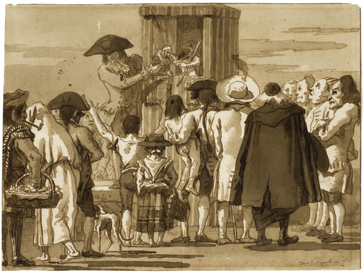 A PUPPET SHOW by Giovanni Domenico Tiepolo