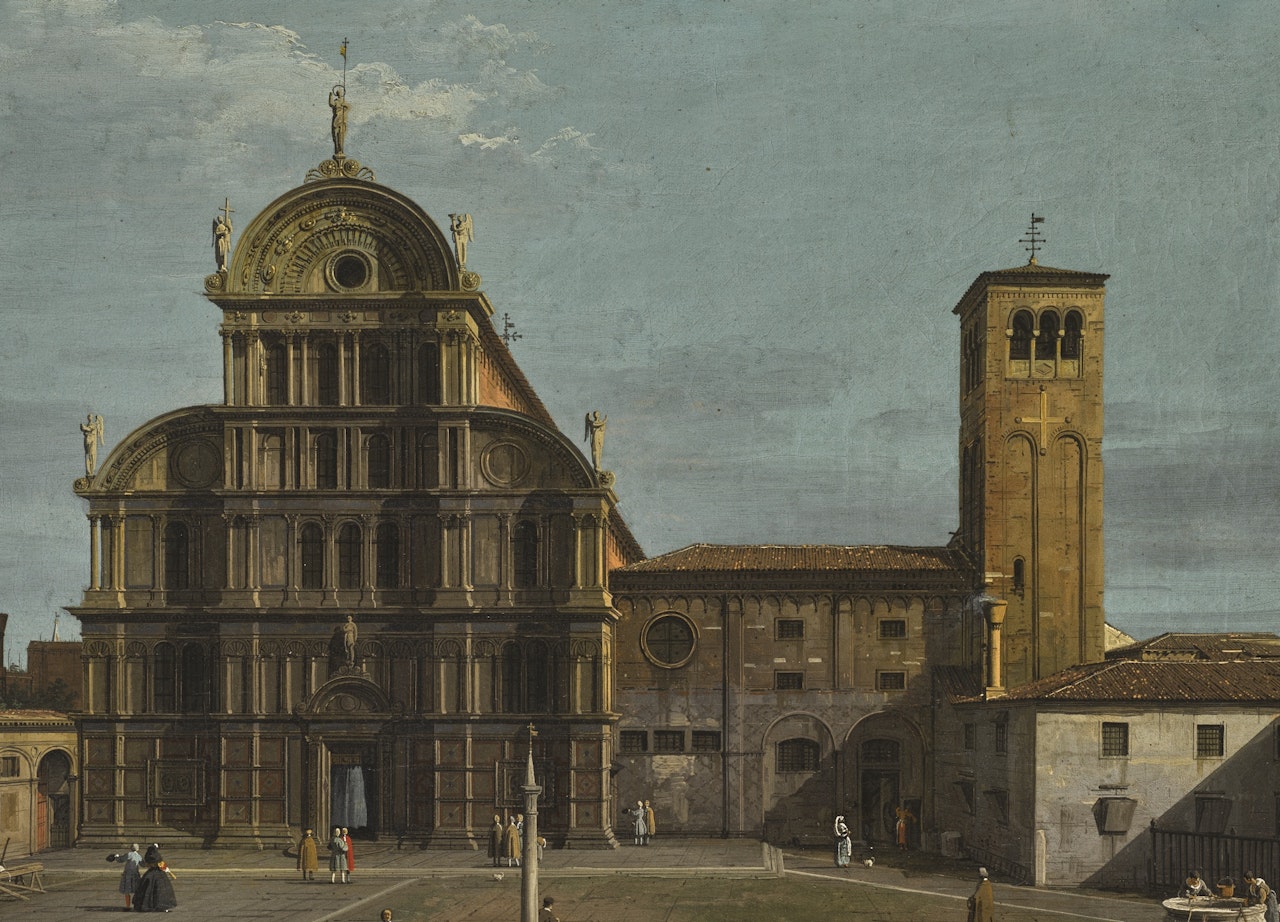 VENICE, THE CAMPO SAN ZACCARIA; VENICE, THE CAMPO SANTA MARIA FORMOSA by Canaletto