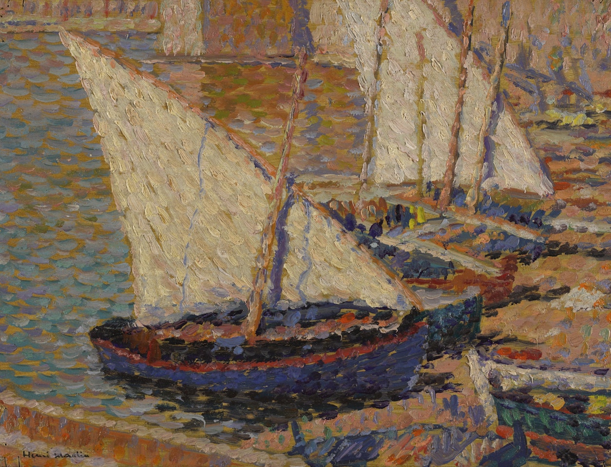 BARQUES À COLLIOURE by Henri Martin