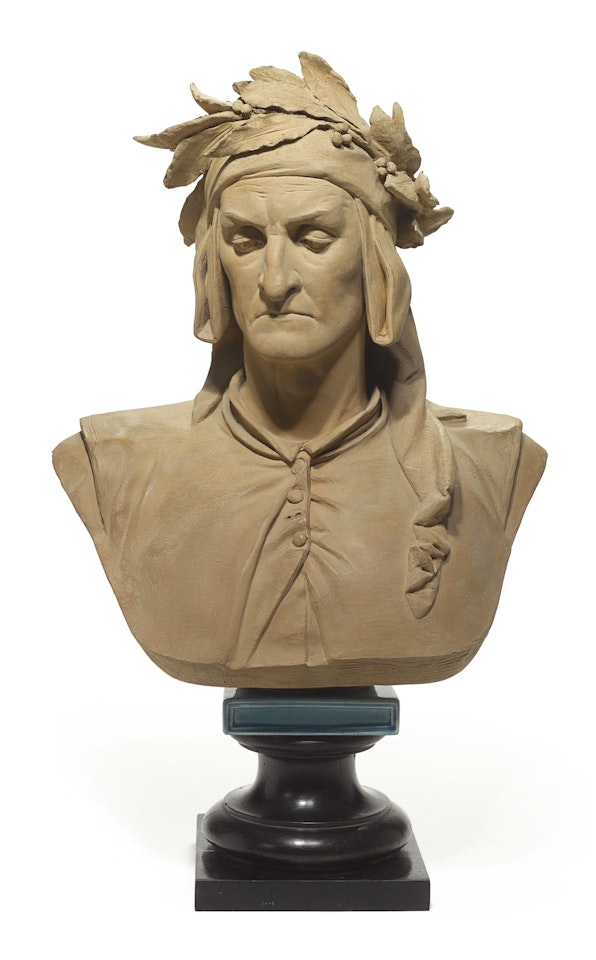 BUST OF DANTE by Albert-Ernest Carrier-Belleuse