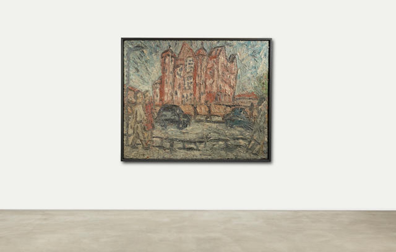 Red Brick School Building, Willesden, Spring by Leon Kossoff