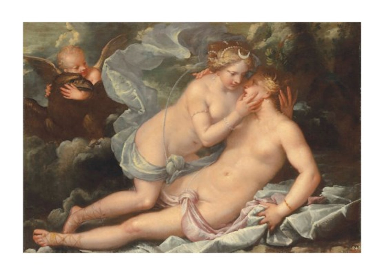 Jupiter in the guise of Diana and the nymph Callisto by Pietro Liberi
