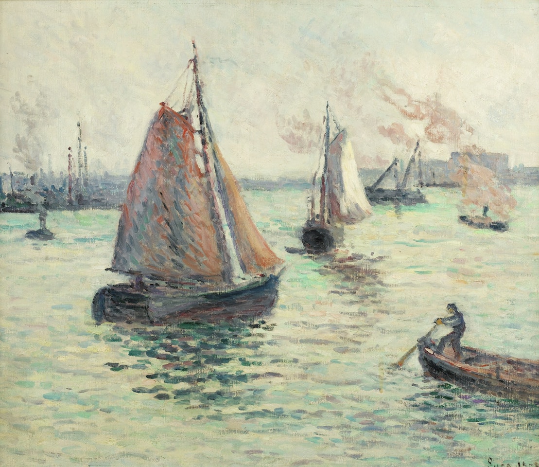 LE PORT DE ROTTERDAM by Maximilien Luce