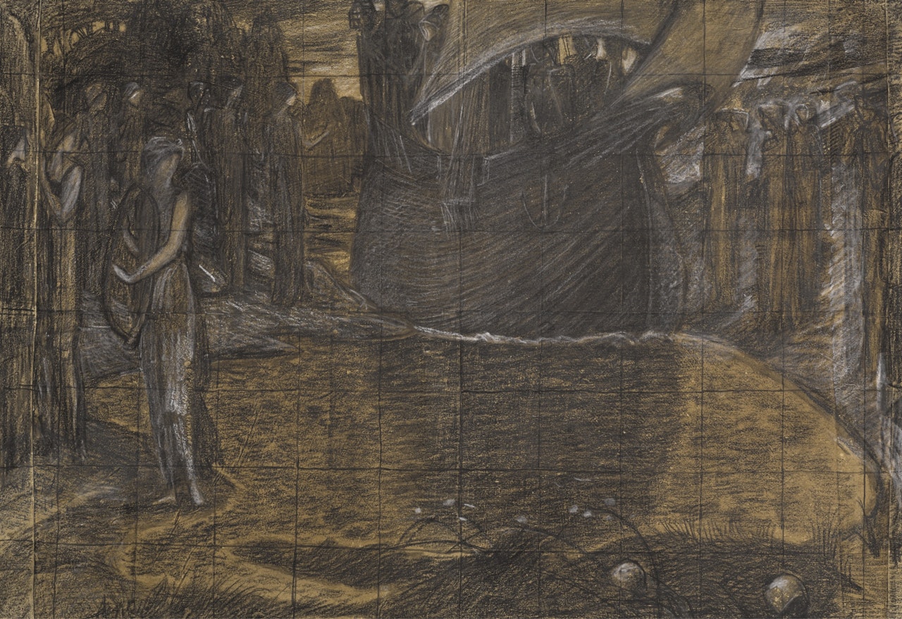 STUDY FOR THE SIRENS by Edward Coley Burne-Jones