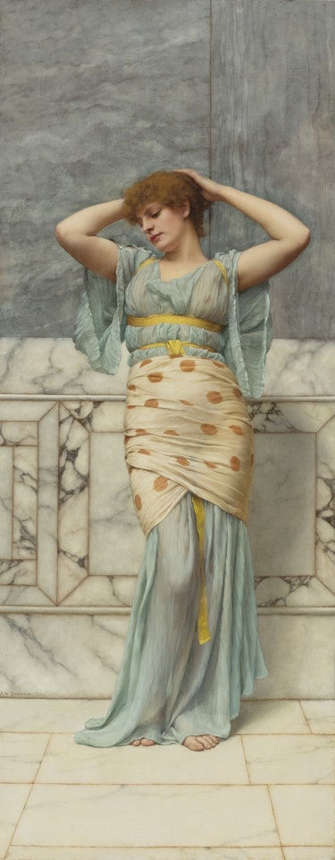 BEAUTY IN A MARBLE ROOM by JOHN WILLIAM GODWARD, R.B.A.