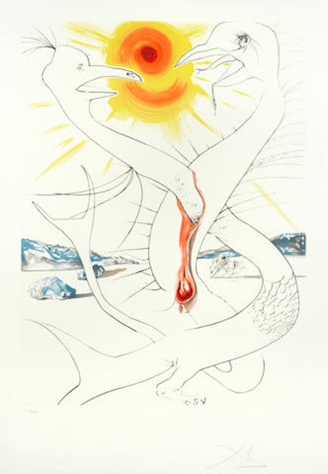The Caducceus of Mars Nourished by Jupiter's Ball of Fire by Salvador Dali