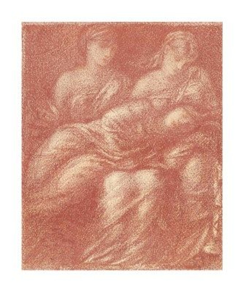 Study of three female figures, traditionally identified as 'The Fates' by Edward Coley Burne-Jones