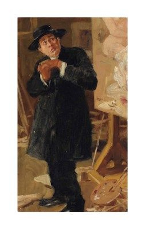 The embarrassed cleric by Alfred James Munnings